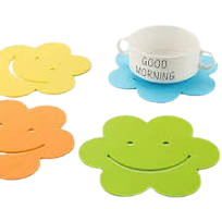 كوستر مجات بلاستك شكل وردة 4-1